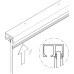 Bottom/Wall Profile for Sliding Glass Interior Doors with Fixed Panel Hawa-Junior Top hung system Silver anodised aluminium finish