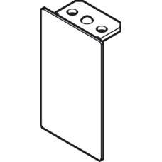 End Bracket for Sliding Aluminium Framed Doors Aluflex 80 Bottom rolling system Silver coloured anodised finish