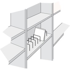 Record Divider Bar Steel 175 x 175 mm Ø 5 mm bar Bright zinc plated finish