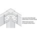 Corner Brace for Attaching Table Legs to Table Frame Height 40 mm Steel Galvanized