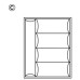Plastic Cutlery Insert for Nominal Depth 500 mm for Cabinet Width 300-1000 mm With horizontal cutlery compartments Size 45/60 for cabinet width 450 mm