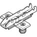 Mounting Plate Cruciform 4 Point Fixing Dowel Fixing for Tiomos Click On System Hinges With height adjustment via worm gear Height 0 mm