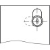 Trim Cap and Closure Plate for Symo 3000 Glass Door Cam Lock Matt nickel plated