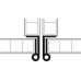 Cranked Hinge for Butting Overlay Doors Brass Crank L1 Right hand matt nickel plated