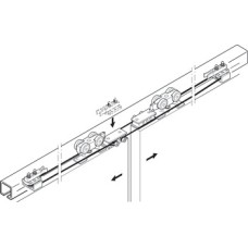 Synchro Set for Sliding Interior Doors Slido D-Line11 For symmetrical opening of 2 leaves For 2 doors