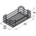 Larder Unit Complete Set Centre Mounting Height Adjustable For cabinet width 300 mm basket width 230 mm chrome wire
