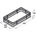 Larder Unit Complete Set Centre Mounting Height Adjustable For cabinet width 400 mm basket width 330 mm chrome/white base
