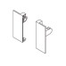Front Bracket Set Häfele Matrix Box S For internal drawers For 84 mm height sides white