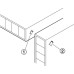 One-Piece Connector with Ø 8 mm Head for Ø 4 mm Drill Hole Confirmat Steel with cross slot Length 50 mm size 2 drilled