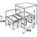 Pull Out Waste Bin 1 x 19 and 1 x 30 litres Hailo Easy Cargo 3668-50 Installation behind hinged doors For cabinet width min. 500 mm