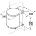 Swing Out Waste Bin for Hinged Door Cabinets 15 Litres Hailo Mono Installation behind hinged doors 1x 15 litre bin stainless steel/black