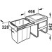 Pull Out Waste Bin 40 Litres Hailo Easy-Cargo Installation behind hinged doors For cabinet width min. 400 mm
