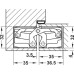 3D Hinge 180° Aluminium Zinc Diecast and Steel Tectus TE 540 3-way continuous adjustment Bronze metallic