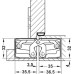 3D Hinge 180° Aluminium Zinc Diecast and Steel Tectus TE 540 3-way continuous adjustment Bronze metallic