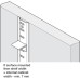 Raised Bookcase Strip Surface Fixing for Commercial Bookcases and Shelving Electro brassed