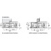 3D Hinge 180° Mild Steel Tectus TE 525 3-way continuous adjustment Stainless steel effect