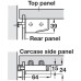 Cabinet Hanger Ø 10 mm Dowel Fixing Right hand
