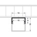 Aluminium Profiles for LED Flexible Strip Lights Loox 2192 To suit Loox LED flexible strip lights Rectangular with milky cover length 2500 mm