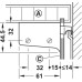Cabinet Hanger Screw Fixing Unhanded Two-Way Adjustment For screw fixing visible inside the cabinet White