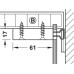 Cabinet Hanger Screw Fixing Unhanded Two-Way Adjustment For screw fixing visible inside the cabinet White