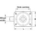 Single Wheel Castor Ø 80-160 mm Plate Fixing with screw-on plate Wheel Ø 100 mm load  capacity 70 kg swivel castor with brake