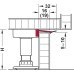Plinth Holder Suitable for Häfele Axilo™ 78 Plinth System For plug fitting into the plinth foot top section For 19 mm panel