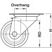 Single Wheel Castor Ø 80-160 mm Plate Fixing with screw-on plate Wheel Ø 100 mm load  capacity 70 kg swivel castor with brake
