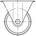Single Wheel Castor Ø 80-160 mm Plate Fixing with screw-on plate Wheel Ø 80 mm load capacity 50 kg fixed castor without brake