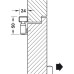 Door Holder Overhead Hold-open Angle 45° to 110° Aluminium and Steel Face fixed Silver coloured