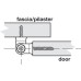 Hinge Set Normal Duty Cubicle Fittings for 17-21 mm Board Partitions Aluminium Satin anodised finish