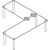 Table Top Connecting Fitting Modular Powder coated zinc Dark grey finish