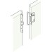 Rebate Set for Standard Mortice Latch Bathroom Lock and Sashlock Steel with Aluminium Guard Size 12.5 mm satin chrome