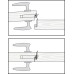 Universal Rebate Set to Suit Startec Lock Cases with Square Forends Stainless Steel Size 25 mm satin