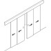 Fitting Set Add On System for Sliding Interior Doors Hawa-Telescopic 40/4 Top hung system For 4 doors