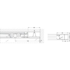 Soft Close for Sliding Interior Glass Doors Hawa-Porta 100 GW Top hung system 1 piece per panel