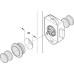 Dead Bolt Rim Lock Backset 25 mm White