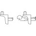Shelf Support Plug in for Wooden Shelves and Ø 5 mm Holes Zinc alloy Nickel plated