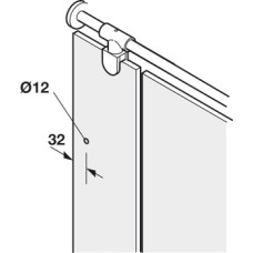 Angle Bracket Fixing Materials 316 L Cubicle Fittings for Glass Partitions PBA Stainless steel Glass to wall