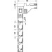 Central Locking Bar Installation Height 483-771 mm Matrix Box P For lock on one side Height units (HE) 10 installation height 643 mm