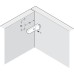 Door Stop with One Dowel Plastic with PVC Buffer For series drilled holes White