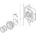 Square Rosette for 19 mm Door Thickness Polished chrome plated