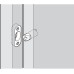 Hinge Bolt for External Outward Opening Doors Height 70 mm Coated Steel White
