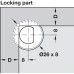 Push Door Catch Locking Part for Duomatic Hinge For use with Duomatic hinge for opening doors without handles Locking part