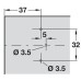 Mounting Plate Super Compact Cruciform One Part Plate for Grass Slide On System Hinges Height 0 mm Hospa screw fixing