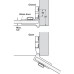 Glass Door Hinge 170° Set Door mounting without glass drilling Chrome plated