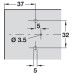 Mounting Plate Super Compact Cruciform One Part Plate for Grass Slide On System Hinges Height 0 mm Pre-mounted Euro screw fixing