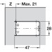 Adapter for Mirrors for Tiomos Mirro Stainless steel