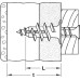 Plasterboard GK Fischer Dowel To suit screw size Ø 4 - 5 mm