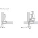 Concealed Cup Hinge 270° Full Overlay Mounting Keyhole Fixing Arm Häfele Screw fixing cup 52/6.5