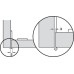 Exposed Axle Hinge Arm 180° Single Pivot Quick Mounting Aximat 300 Order hinge arm and cup separately Hinge arm